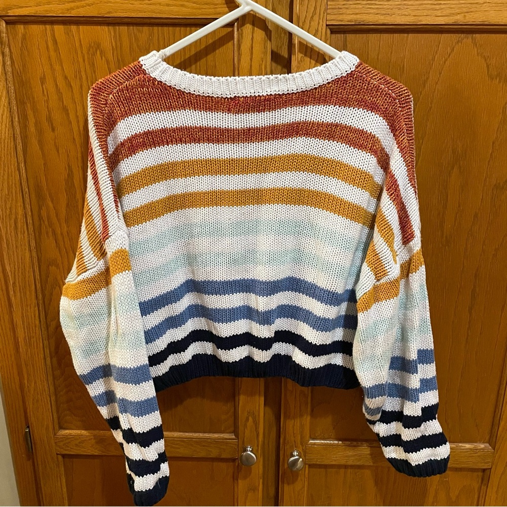 Lulus Colorblock Striped Sweater - Picture 4 of 5